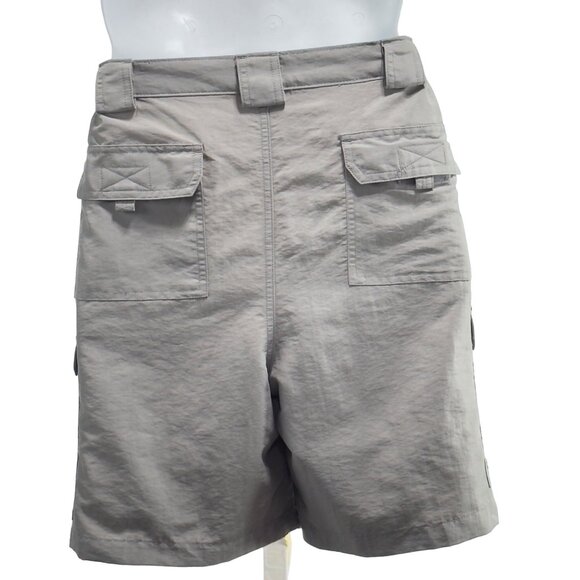 REEL LEGENDS PERFORMANCE OUTFITTERS Mens Shorts Gray 7 Pocket Cargo Pants Size L - Picture 2 of 11